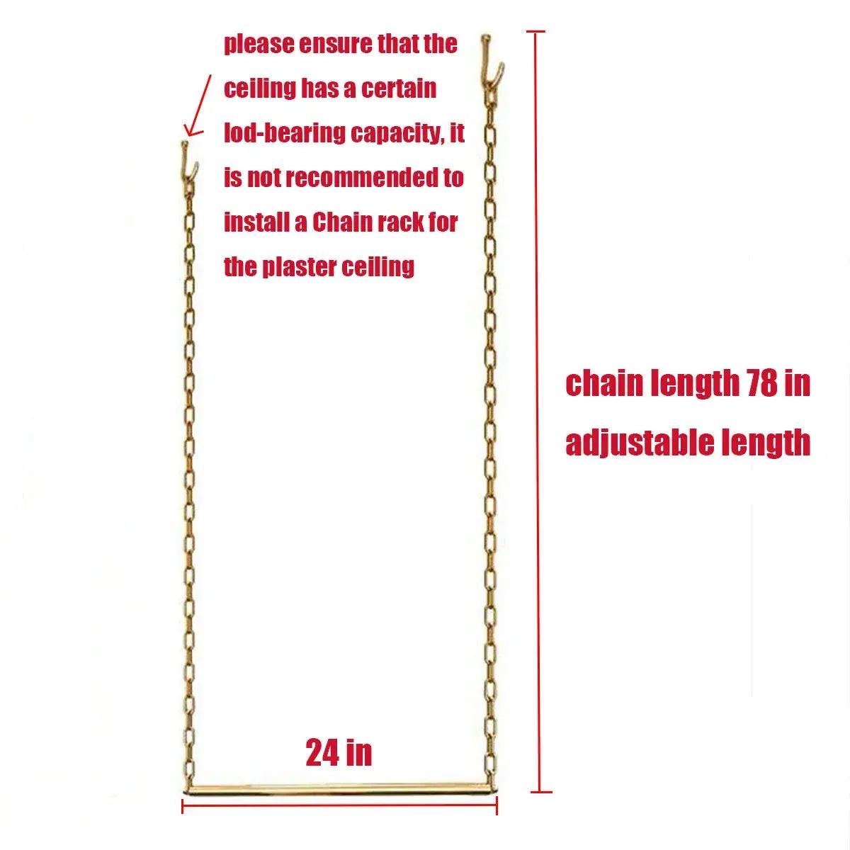 Ethemiable Adjustable Height Garment Rack 24" L (61 cm) | Holds 40 lbs - view 2