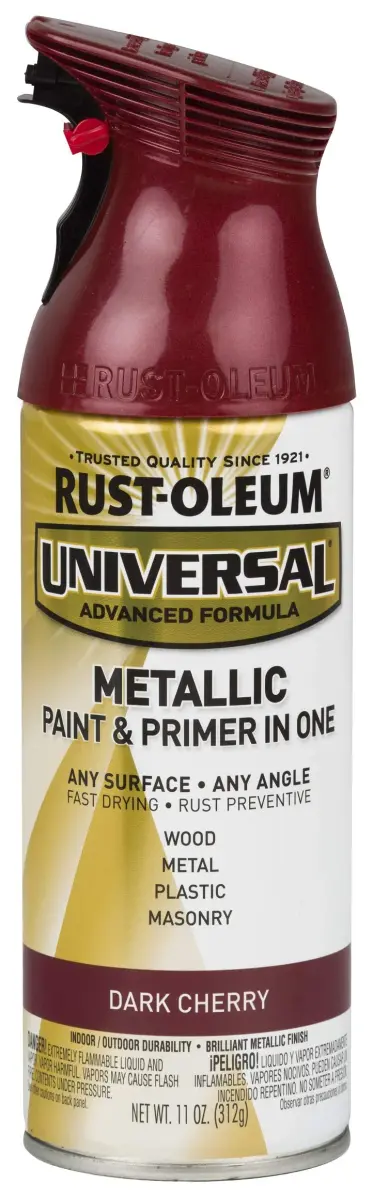 Rust-Oleum Universal All Surface Dark Cherry Metallic Spray Paint, 11 oz (Pack of 1) - main product image