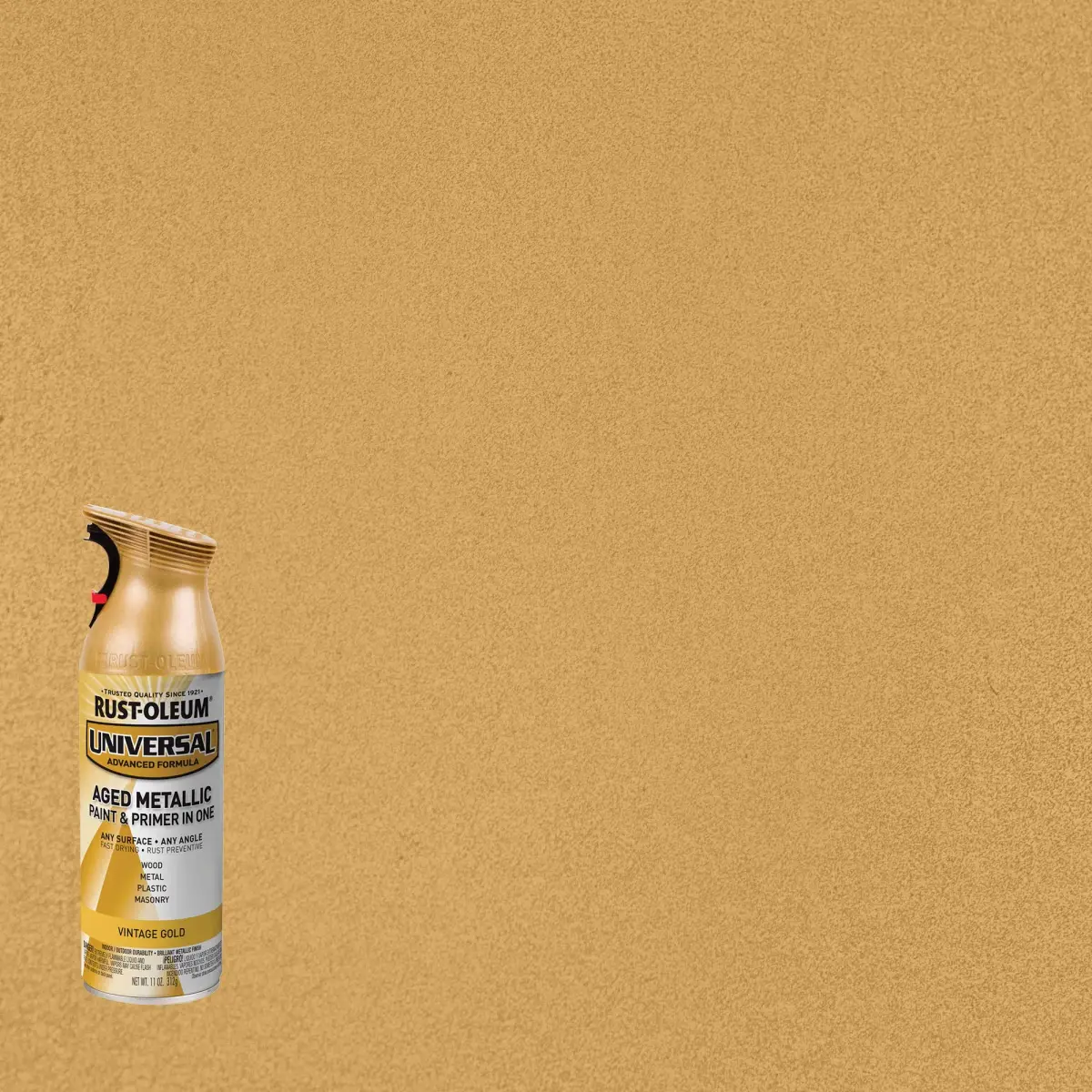 Rust-Oleum Vintage Gold Metallic All Surface Clear Topcoat Spray Paint, 11 oz - view 2