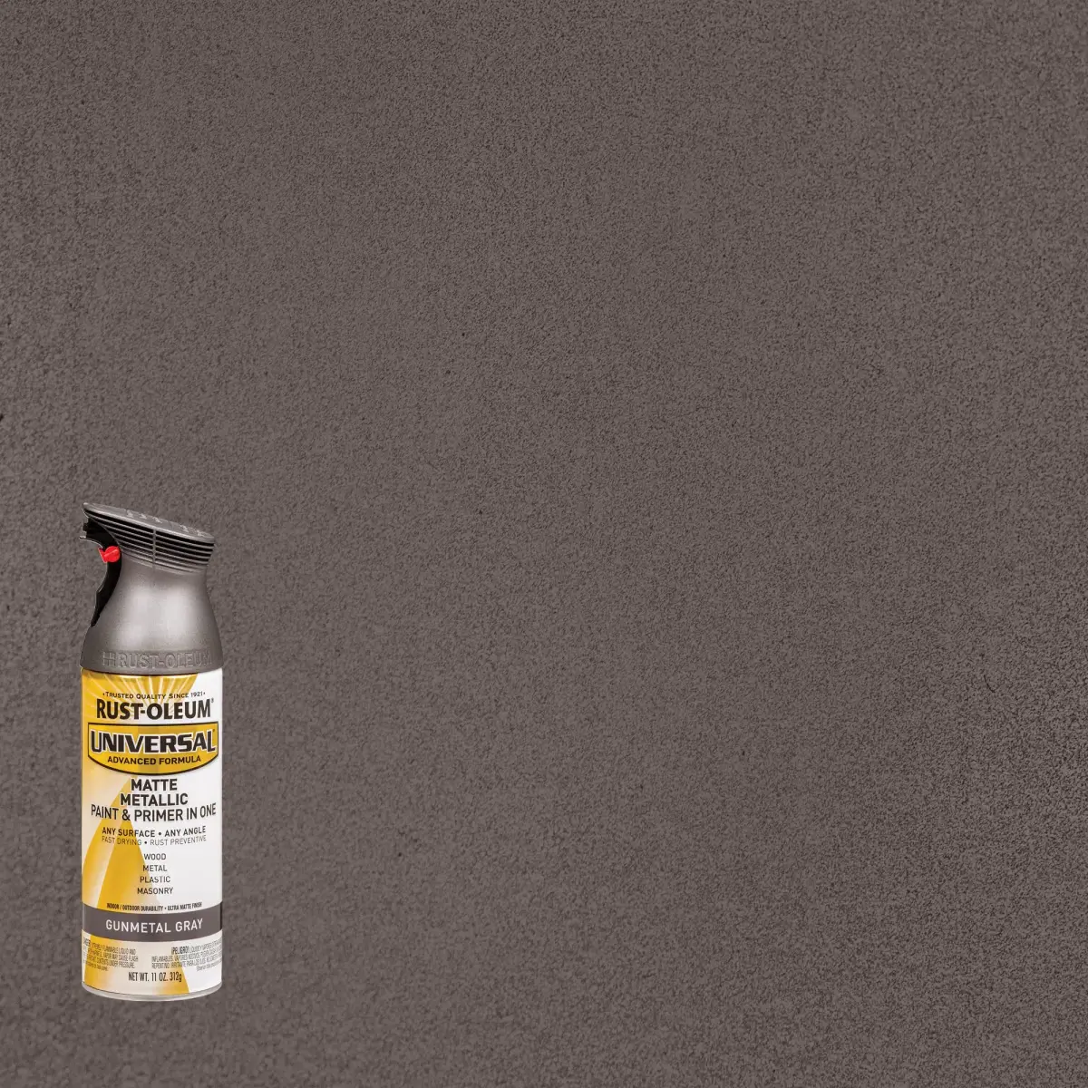 Rust-Oleum Universal All Surface Matte Gunmetal Gray Metallic Spray Paint, 11 oz (Pack of 6) - view 2