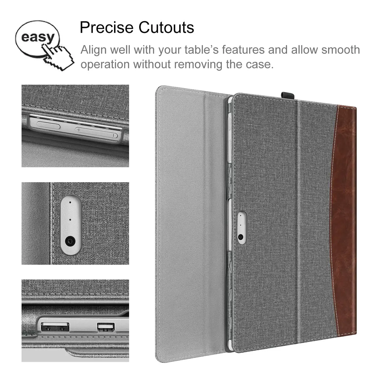 FINTIE Case for 12.3 inch Microsoft Surface Pro 7 Plus, Pro 7/6/5/4/3 | Multi-Angle Kickstand & Premium Synthetic Leather - view 5