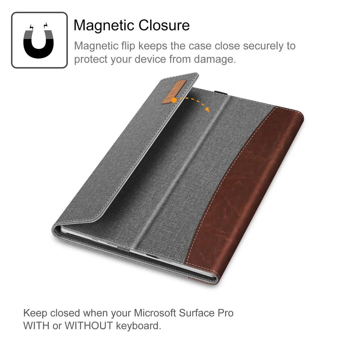 FINTIE Case for 12.3 inch Microsoft Surface Pro 7 Plus, Pro 7/6/5/4/3 | Multi-Angle Kickstand & Premium Synthetic Leather - view 6