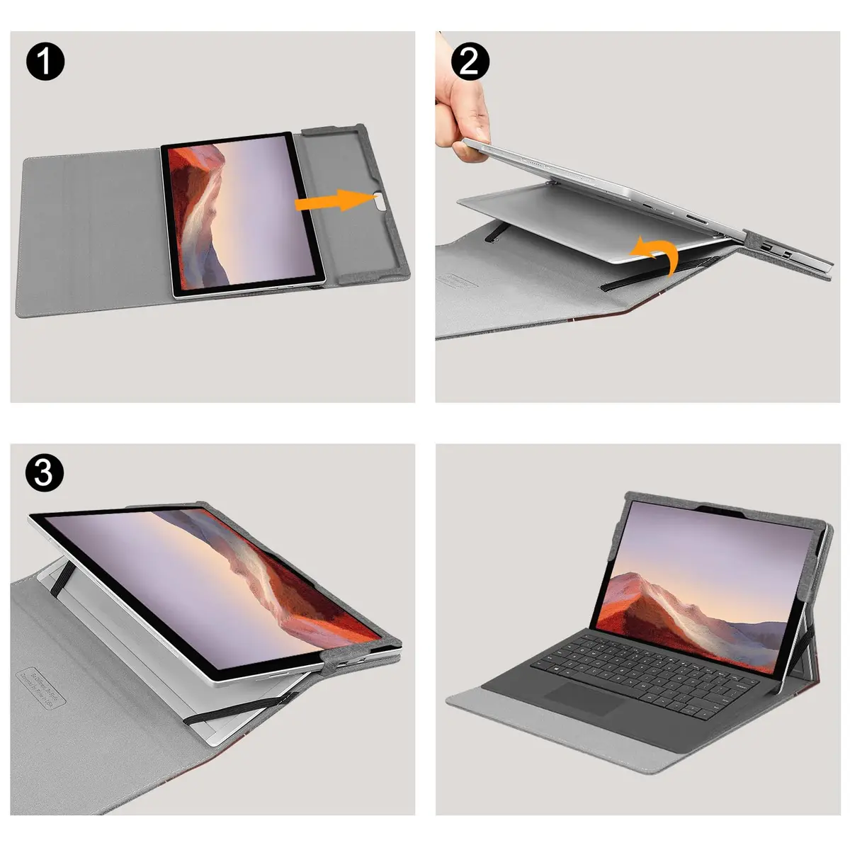 FINTIE Case for 12.3 inch Microsoft Surface Pro 7 Plus, Pro 7/6/5/4/3 | Multi-Angle Kickstand & Premium Synthetic Leather - view 7