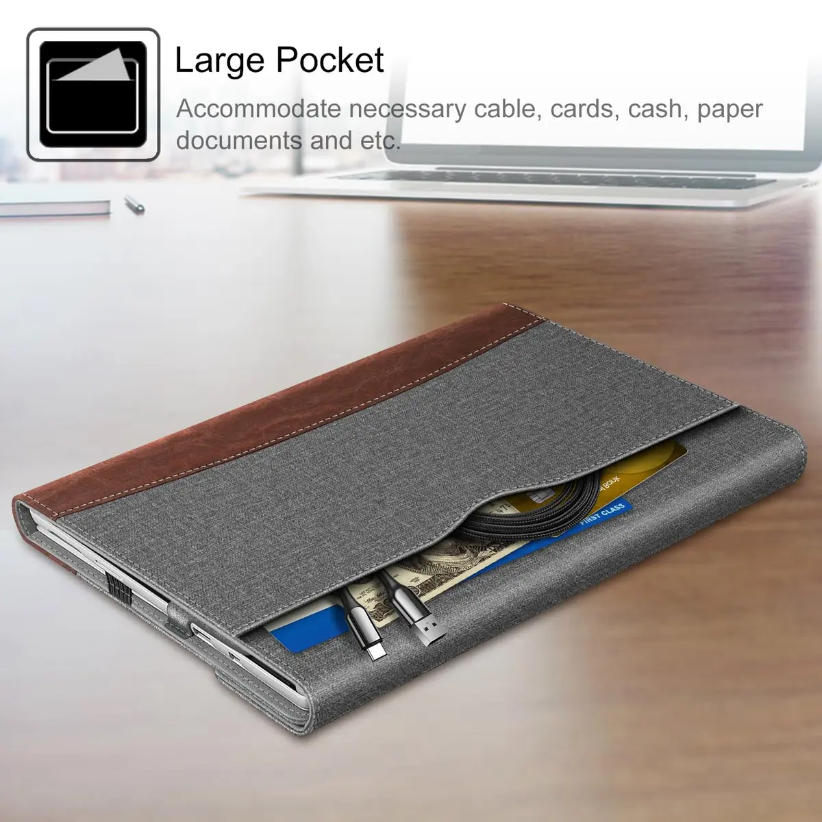 FINTIE Case for 12.3 inch Microsoft Surface Pro 7 Plus, Pro 7/6/5/4/3 | Multi-Angle Kickstand & Premium Synthetic Leather - view 4