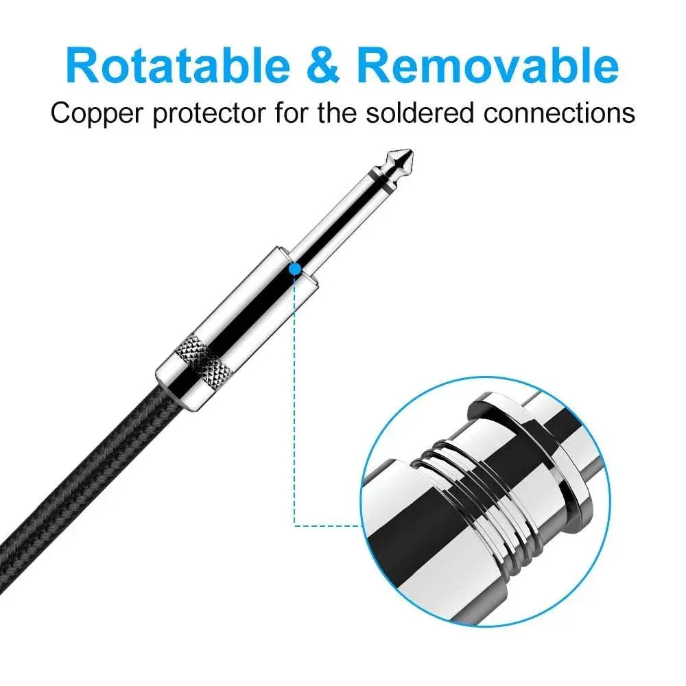New Bee 20 ft (6.1 m) Instrument Cable | Low Noise High Fidelity Balanced Audio - view 2