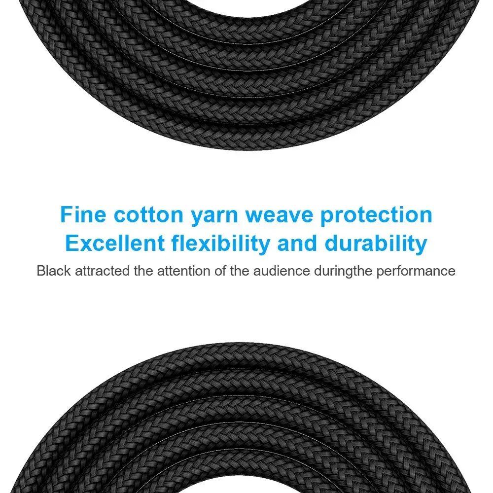 New Bee 20 ft (6.1 m) Instrument Cable | Low Noise High Fidelity Balanced Audio Cord - view 5
