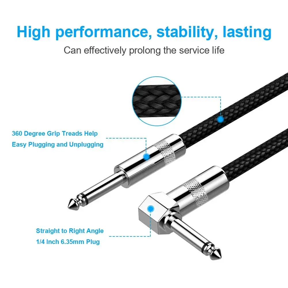 New Bee 20 ft (6.1 m) Instrument Cable | Low Noise High Fidelity Balanced Audio Cord - view 3