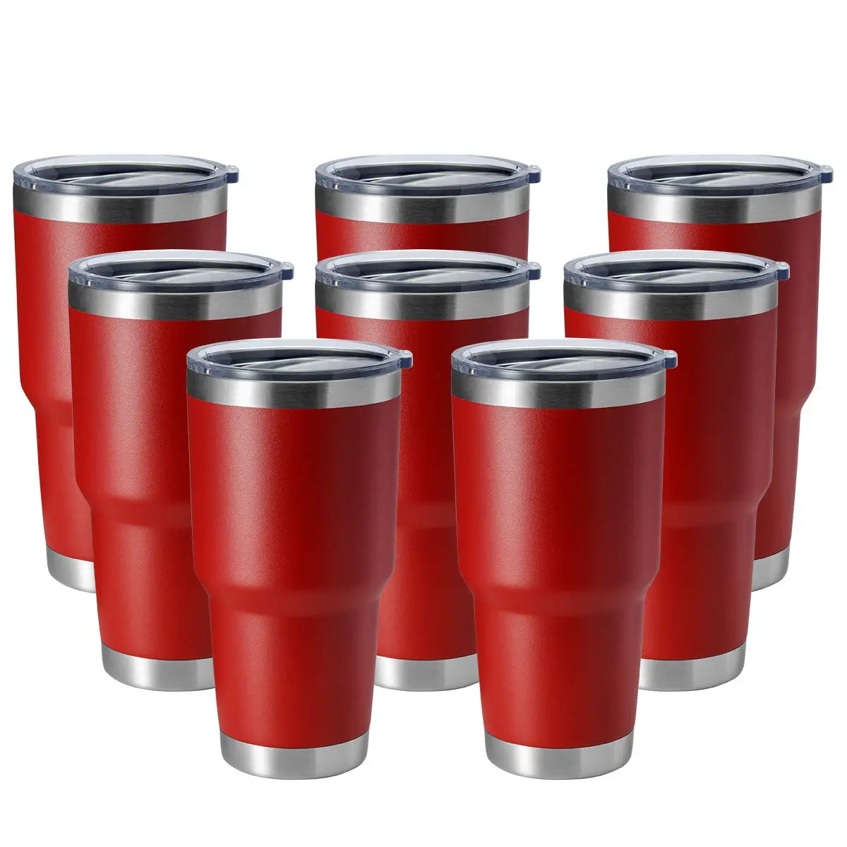 HASLE OUTFITTERS Red 30oz (887ml) Stainless Steel Tumbler Set | Insulated Travel Mug for Hot & Cold Drinks - main product image