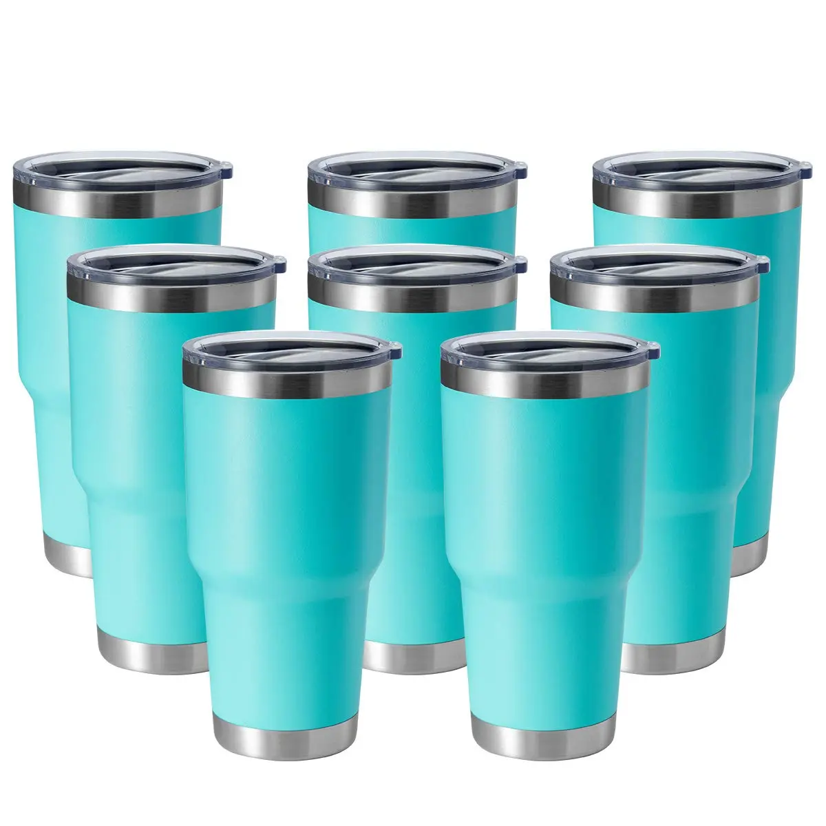 HASLE OUTFITTERS 30oz Stainless Steel Tumbler | Double Wall Vacuum Insulated Travel Mug (Light Green, 8) - main product image