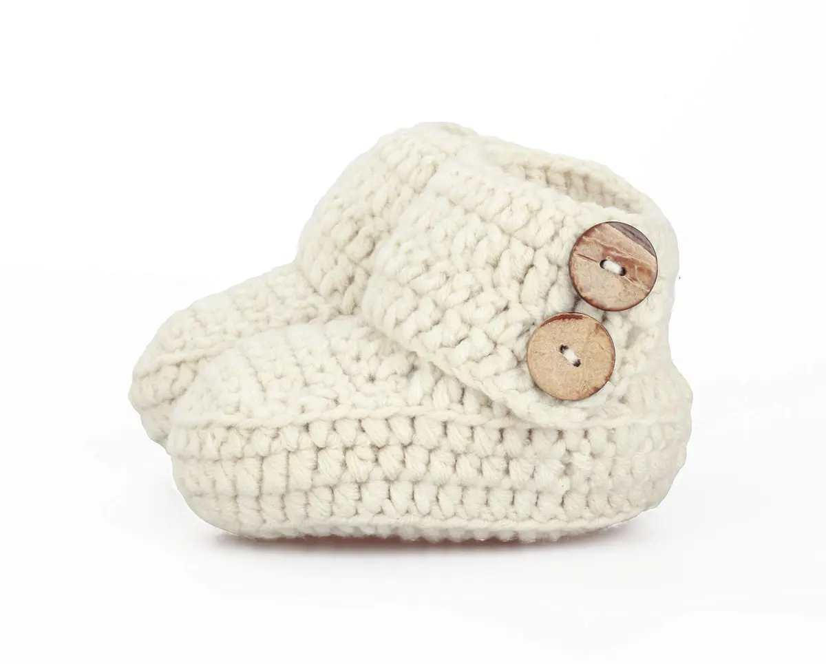 zefen Baby Crochet Booties & Hat Set | Newborn Socks & Cap for Girls & Boys, Cotton, Soft & Handmade - view 2