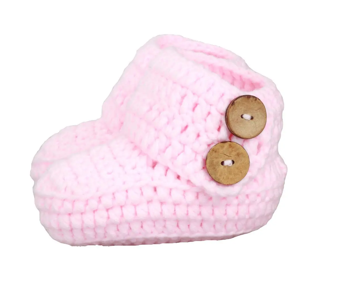 zefen Baby Knit Crochet Booties & Hat Set | Handmade Cotton Newborn Shoes & Cap (0-3 months) - view 2