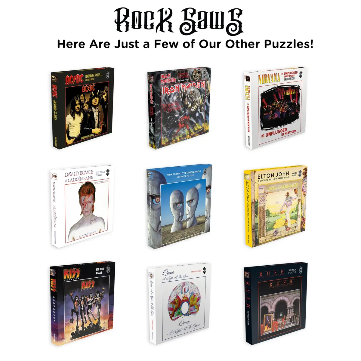 RockSaws AC/DC Blow Up Your Video 500 Piece Jigsaw Puzzle | Classic Rock Music Memorabilia (16 x 16 in) - view 6