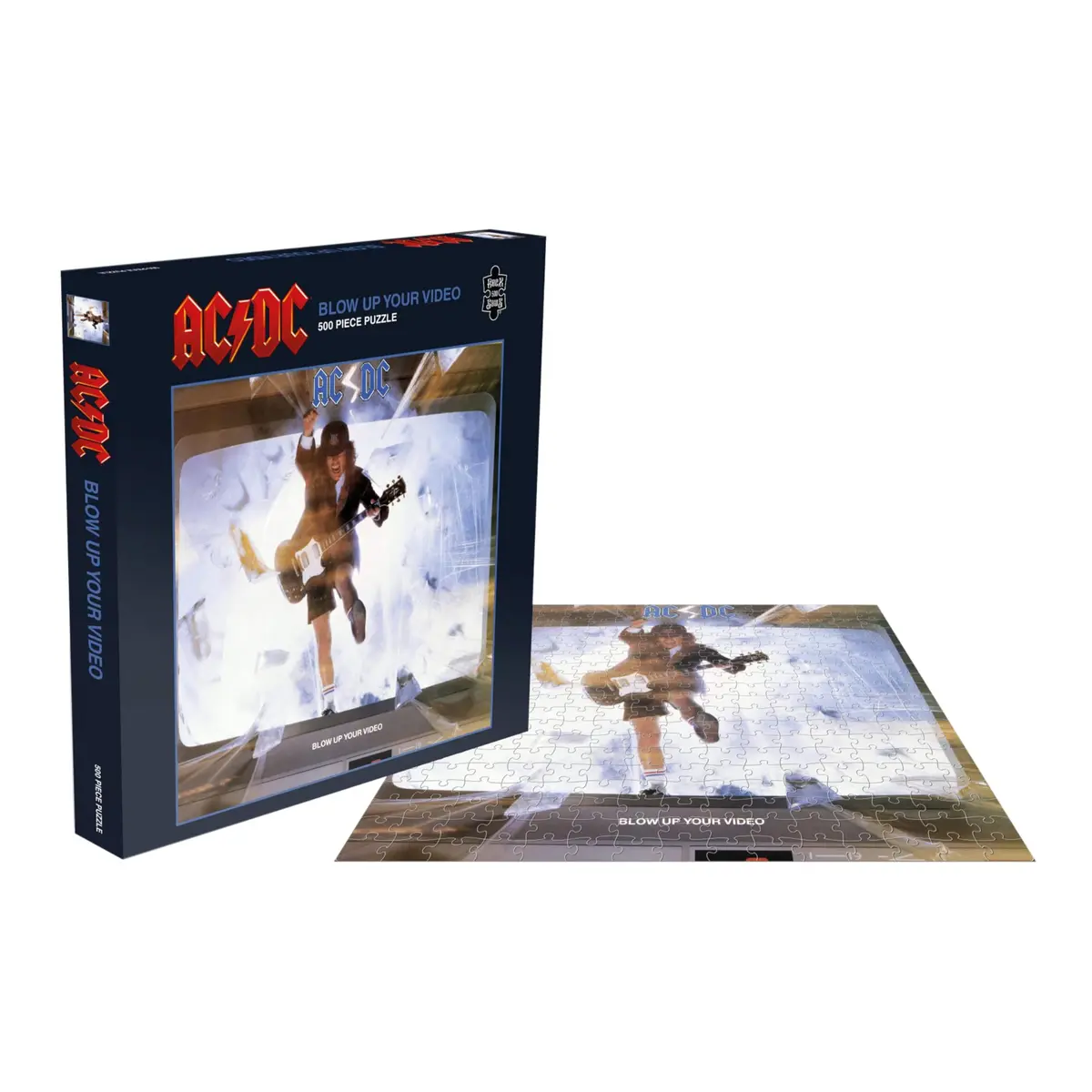 RockSaws AC/DC Blow Up Your Video 500 Piece Jigsaw Puzzle | Classic Rock Music Memorabilia (16 x 16 in) - view 3