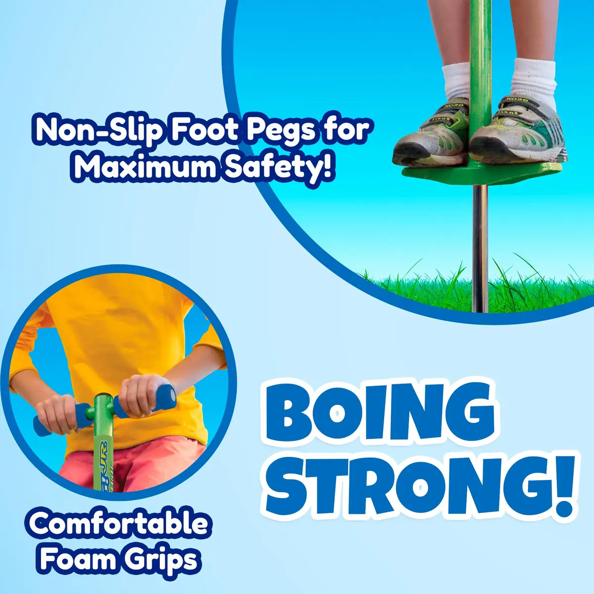 Geospace Jumparoo BOING! JR. Steel POGO STICK for Kids 50-90 Lbs | Active Outdoor Play - view 7