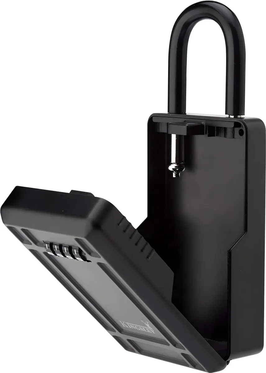 Kingsley KL313 Large Capacity Key Storage Box with Resettable Code, Water Resistant, Black | 12 cu in (200 ml) - view 4