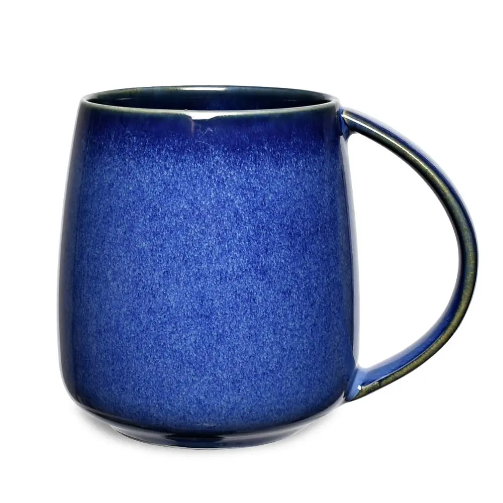 Bosmarlin Ceramic Coffee Mug 385ml (13 oz) | Classic Royal Blue Tea Cup for Office and Home - main product image