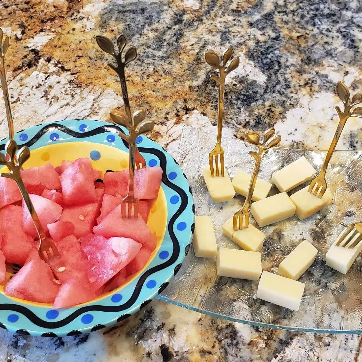 CAMDEA Gold Stainless Steel Dessert Fruit Forks Set of 8, 4.7 inch Specialty Demitasse Stirring Spoons Mini Salad Appetizing Cake Fork | Polished Stainless Steel - view 5