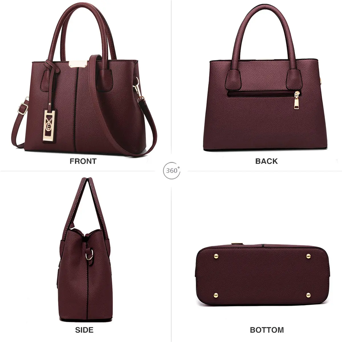 COCIFER Women's Shoulder Tote Bag PU Leather Approx 31cm x 21cm x 13cm | Modern Elegant Fashion - view 3