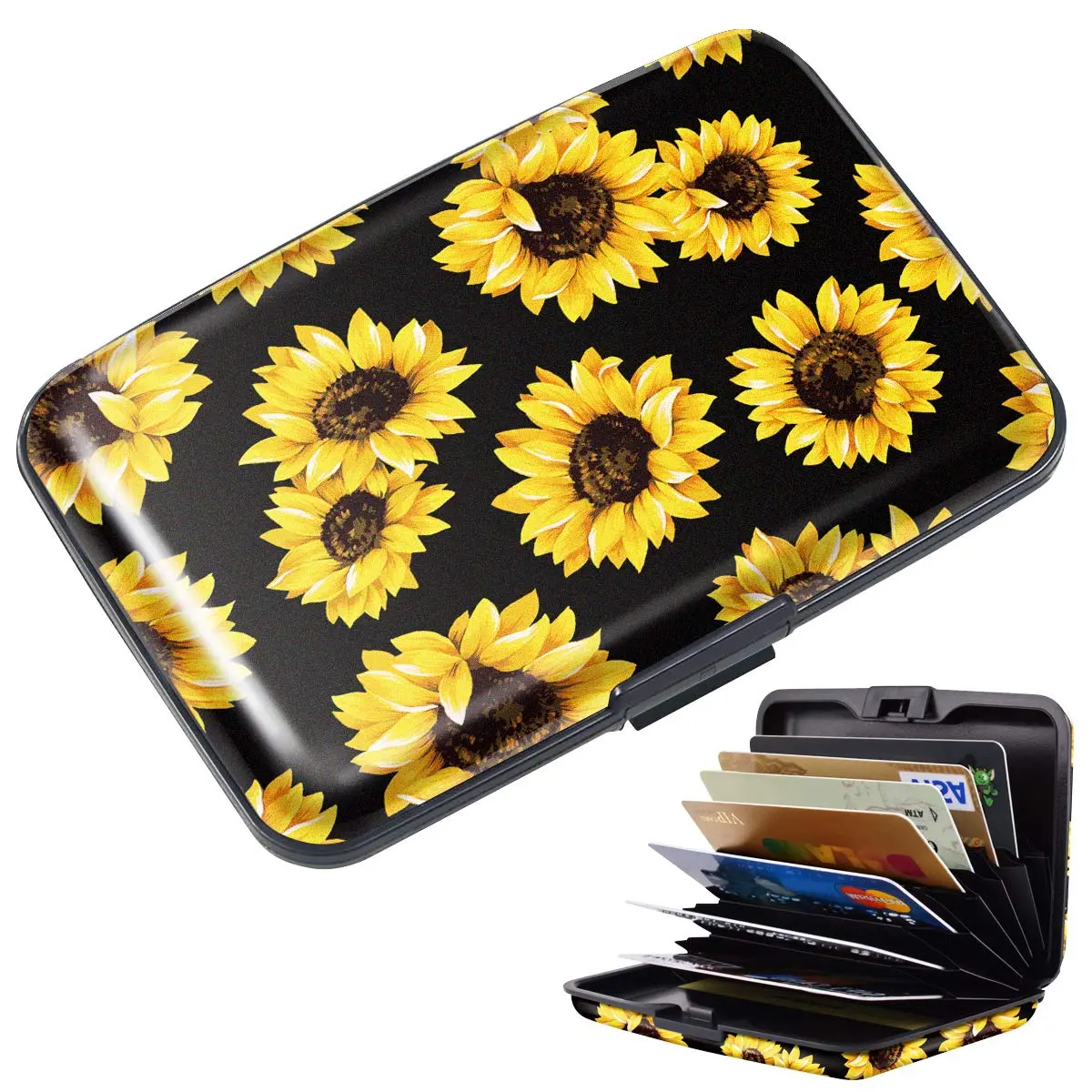 Coco Rossi RFID Aluminum Credit Card Holder Small Mini Wallet Women | Slim & Secure (70-120 chars) - view 2