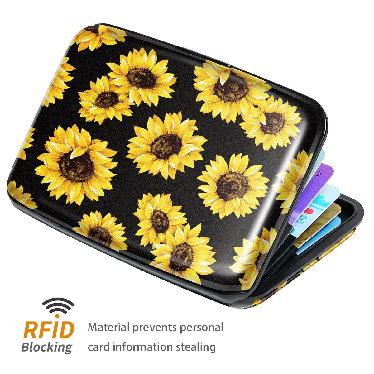 Coco Rossi RFID Aluminum Credit Card Holder Small Mini Wallet Women | Slim & Secure (70-120 chars) - view 3