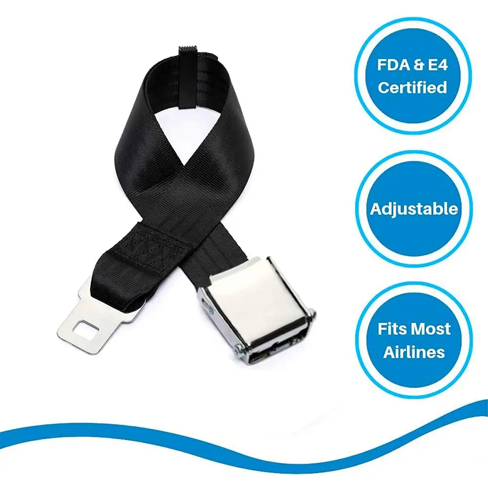 NANQUAN Adjustable 7-31" Airplane Seat Belt Extender | Universal Fit for All Airlines in US Except Southwest - view 6