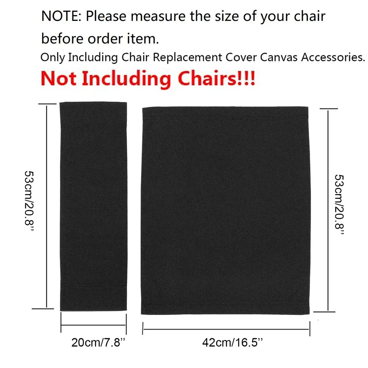 STAY GENT 5-in-1 Makeup Artist Chair Accessory Set - Black Replacement Canvas & Storage Bags | Fits Director Chairs 53x20cm Backrest, 53x42cm Seat - view 2