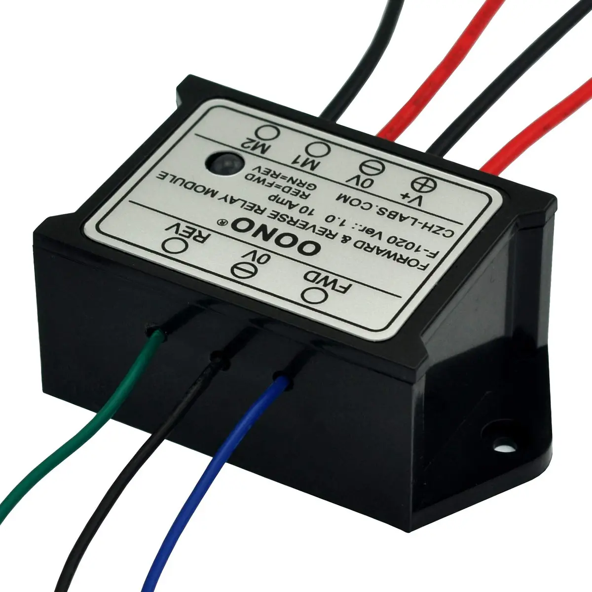 OONO 5V DC Reversing Relay Module for Motor/Linear Actuator Control (10A, Plastic Case) - view 5
