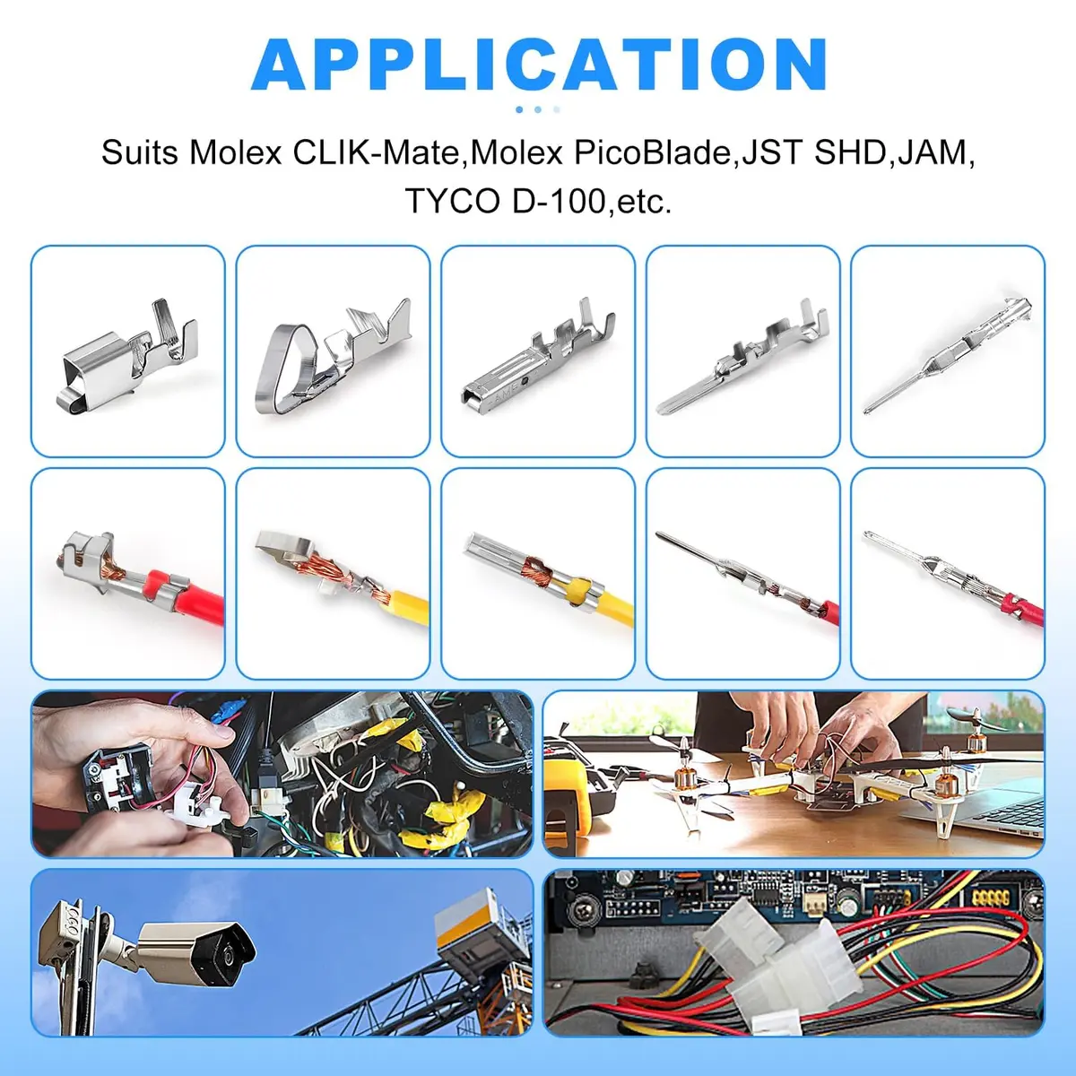 Yangoutool Micro Molex Crimper: 32-20AWG (0.03-0.52mm²) | Compatible with Molex, JST, JAE, D-Sub, Precision Crimping Tool - view 7