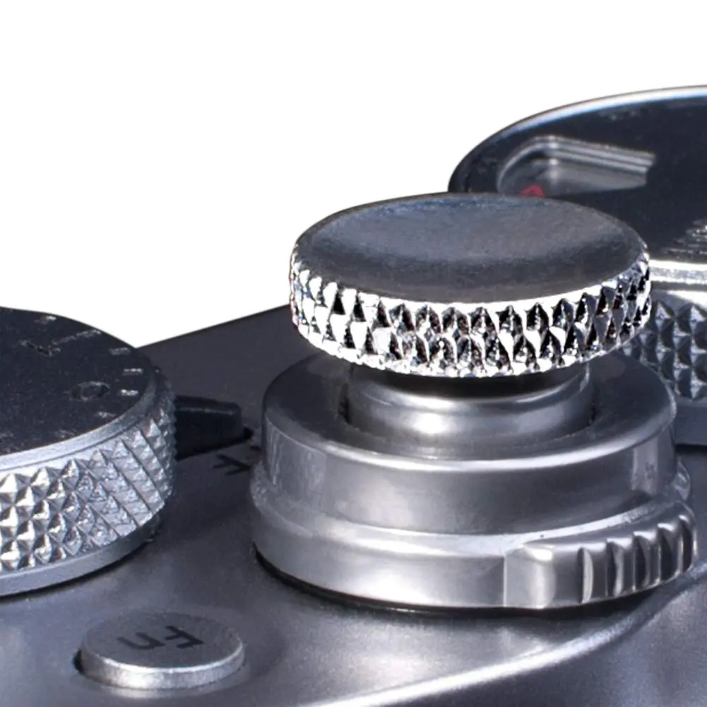 VKO Metal Soft Shutter Release Button Silver (2-Pack) | Compatible with Threaded Shutter Sockets - main product image