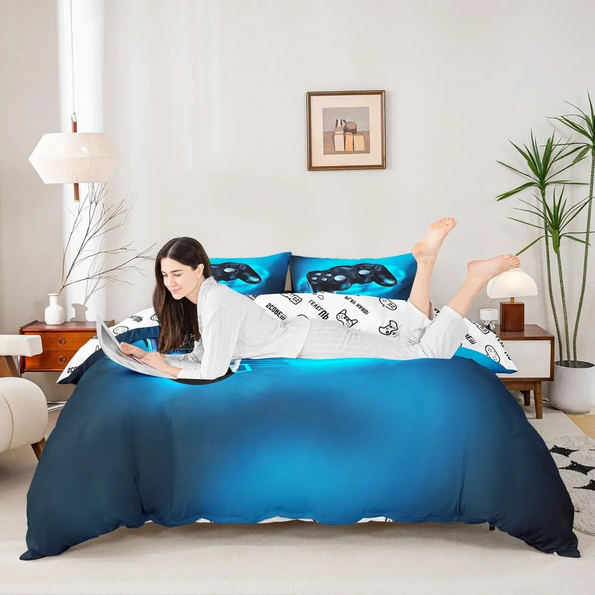 Feelyou Gamer Bedding Set Queen Size 183cm x 183cm (72"x72") | Modern Video Game Theme - view 3