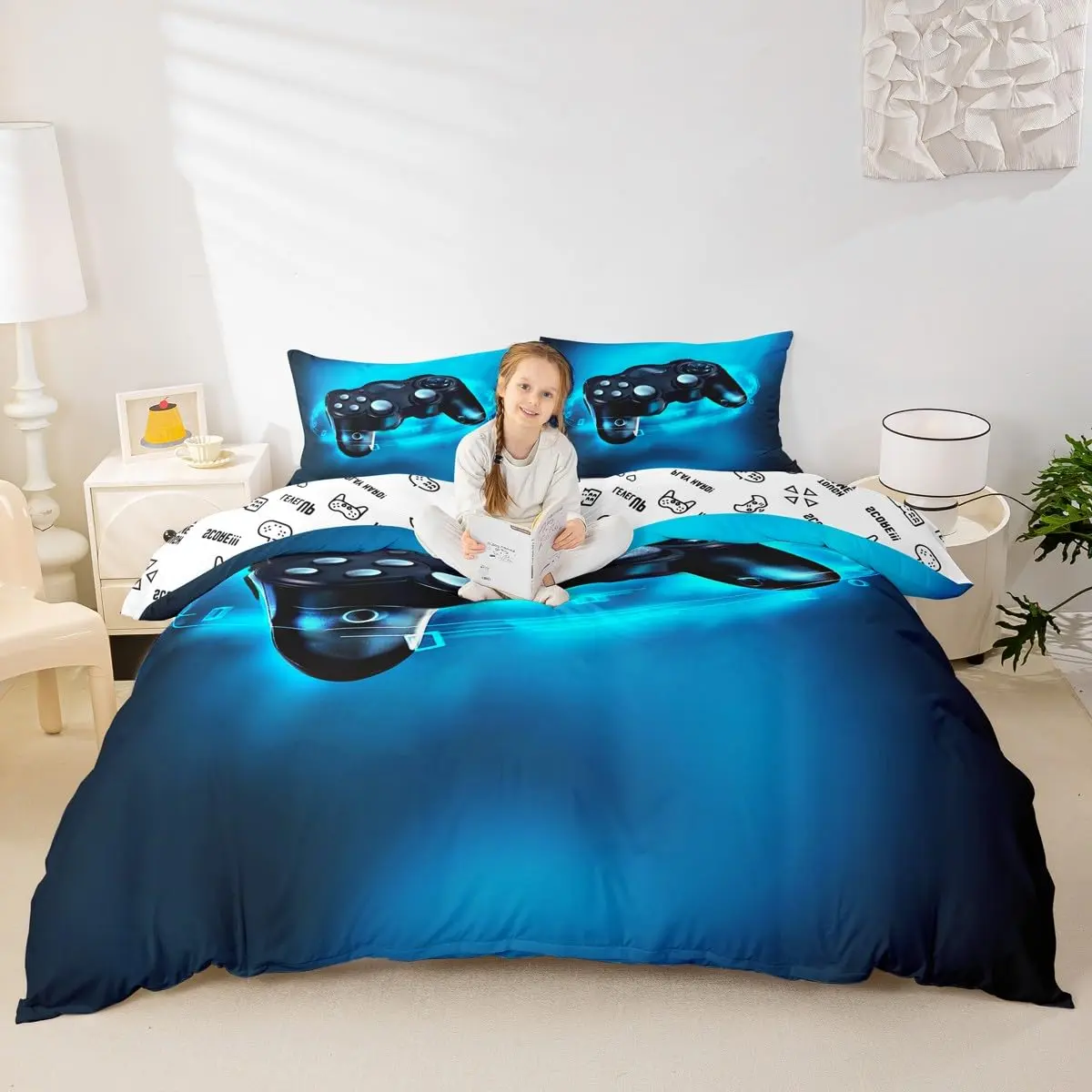 Feelyou Gamer Bedding Set Queen Size 183cm x 183cm (72"x72") | Modern Video Game Theme - view 4