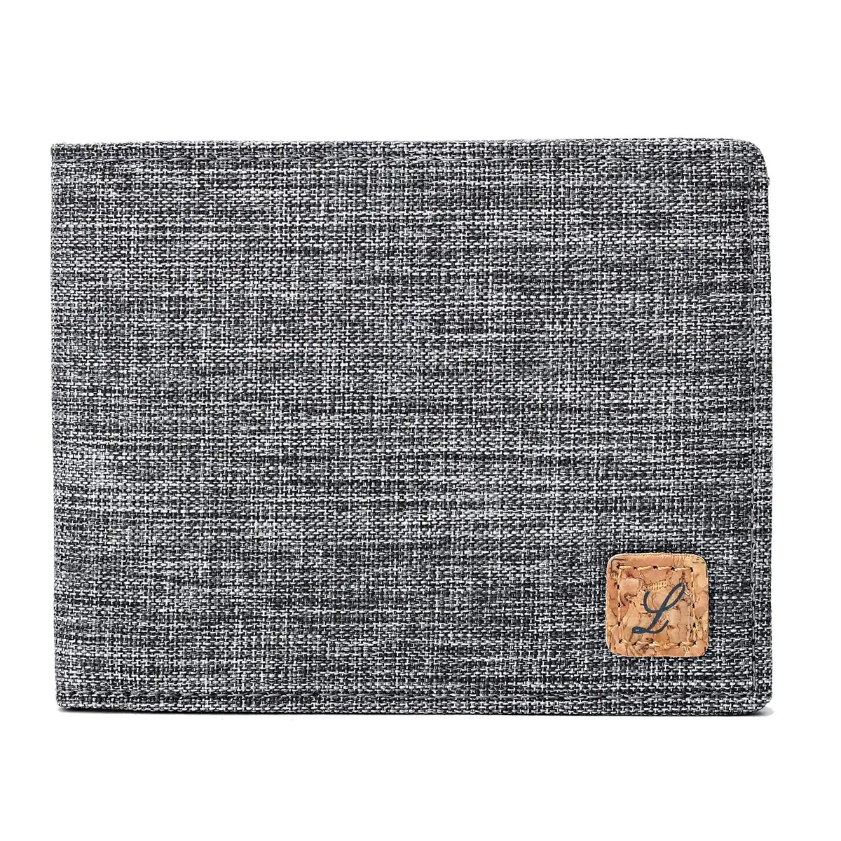 Lanyani Minimalist Slim Fabric Wallet Bifold RFID Blocking Grey | Compact Day-to-Day Accessory - main product image