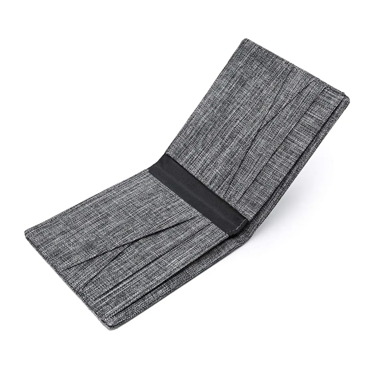 Lanyani Minimalist Slim Fabric Wallet Bifold RFID Blocking Grey | Compact Day-to-Day Accessory - view 2