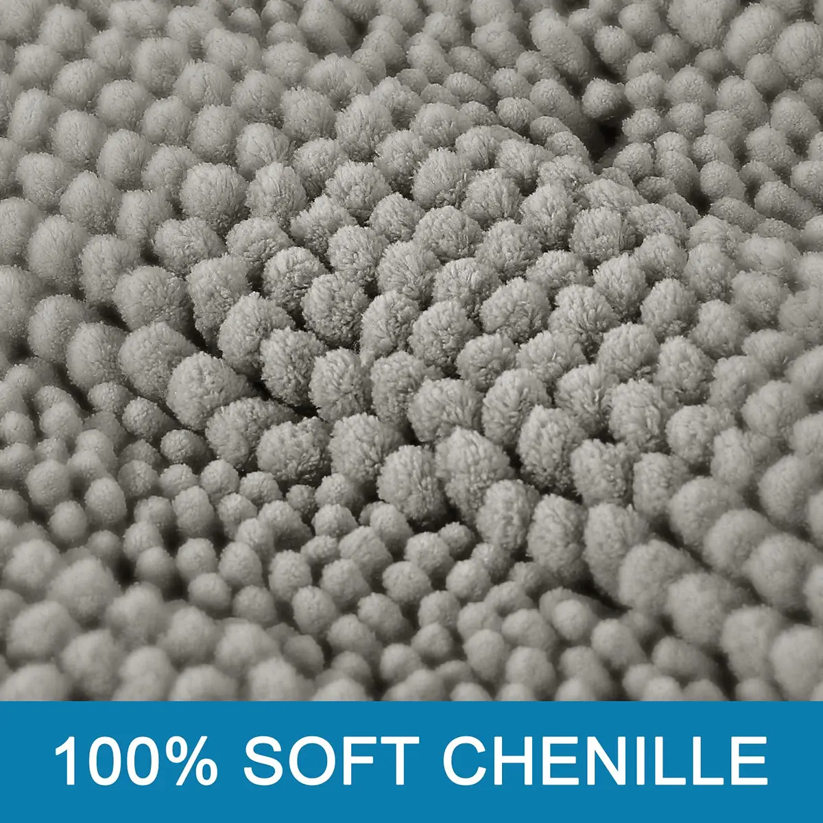 H.VERSAILTEX Non Slip Thick Shaggy Chenille Bathroom Rug Mat Set 2 Piece | Extra Soft & Absorbent, Machine-Washable - view 2
