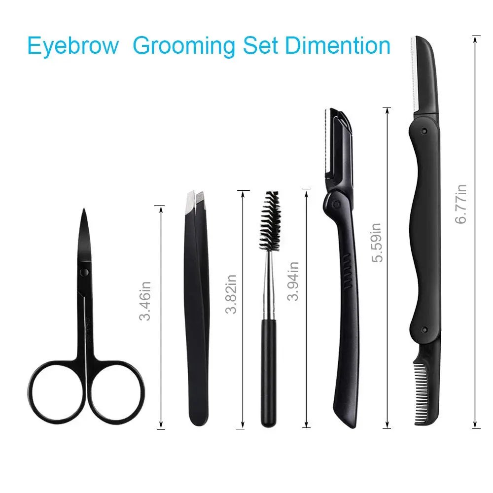 Summer Lemon Eyebrow Razor, 5-in-1 Kit | Precision Grooming Set for Women & Men - view 7