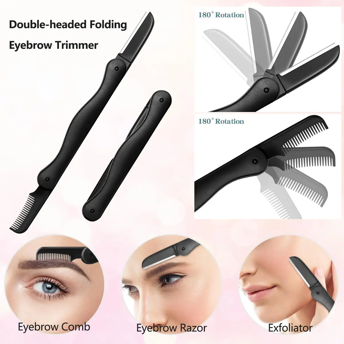 Summer Lemon Eyebrow Razor, 5-in-1 Kit | Precision Grooming Set for Women & Men - view 2