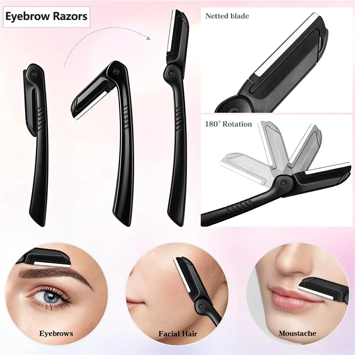 Summer Lemon Eyebrow Razor, 5-in-1 Kit | Precision Grooming Set for Women & Men - view 4