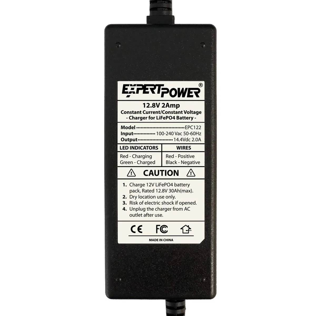 ExpertPower 12V 2A LiFePO4 Charger for Deep Cycle Batteries | UL Listed - view 6