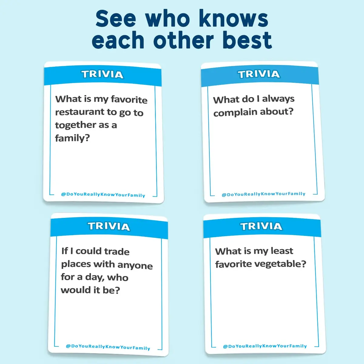DO YOU REALLY KNOW YOUR FAMILY? Fun Family Game for Kids, Teens & Adults | Family Trivia & Challenges - view 3