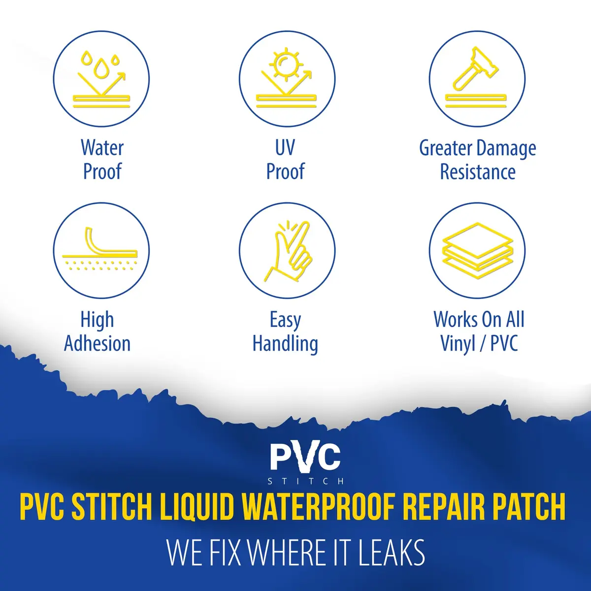 PVC Stitch AquaPro Liquid Patch Waterproof Repair Kit 20ml (0.67 Fl Oz) | For Inflatables, Pools, Hot Tubs & Gear - view 7