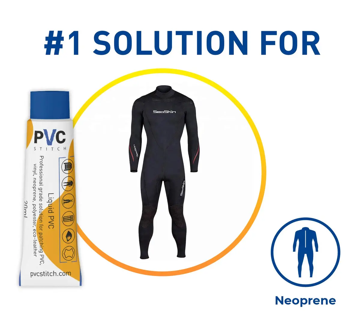 PVC Stitch AquaPro Liquid Patch Waterproof Repair Kit 20ml (0.67 Fl Oz) | For Inflatables, Pools, Hot Tubs & Gear - view 9