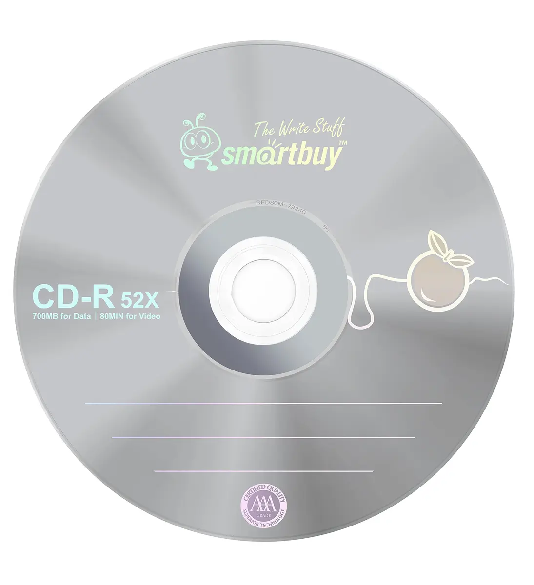 MyEco 100 Pack CD-R 52X 700MB 80Min Economy Branded Logo Blank Disc | Durable, Long-Lasting Archives - view 3