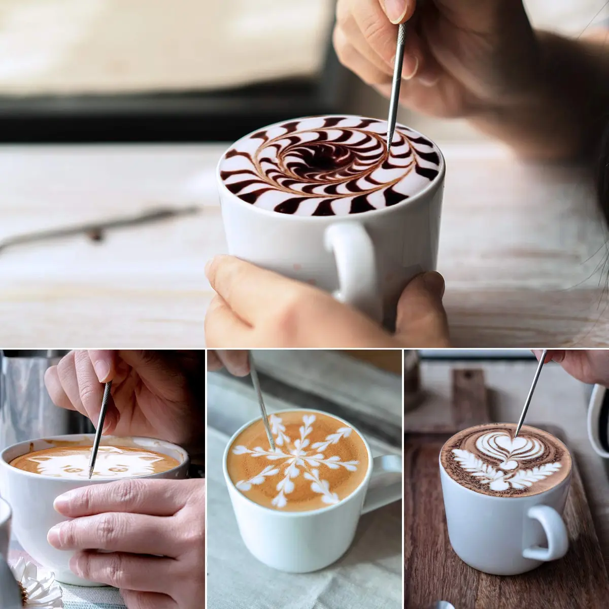 Adorever Matte Black 600ml (20oz) Milk Frothing Pitcher with Latte Art Pen | Perfect for Home Baristas - view 7