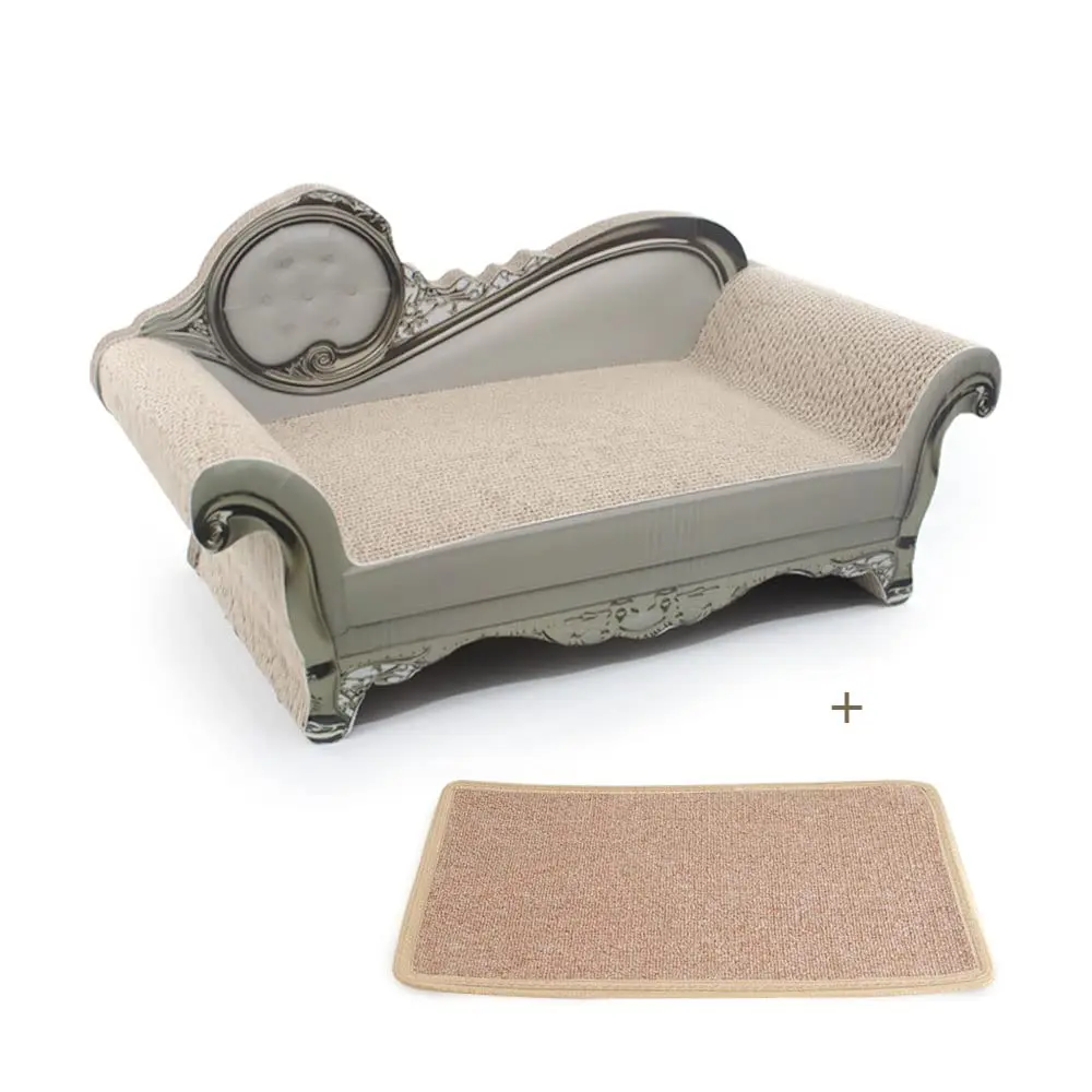 SONGWAY Cat Scratcher Sofa Bed - Corrugated Cardboard Lounge & Furniture Protector (59.94cm x 29.97cm x 28.96cm) | Big, Safe & Recyclable - main product image