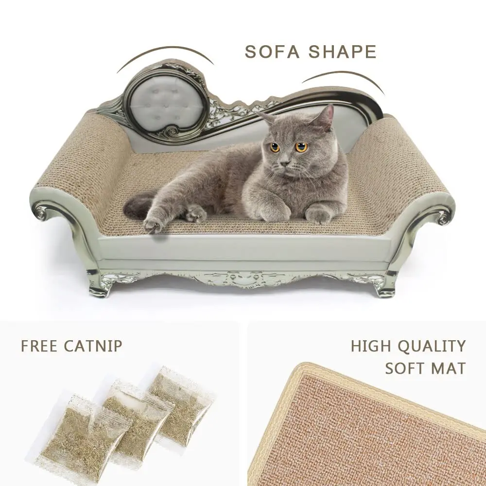 SONGWAY Cat Scratcher Sofa Bed - Corrugated Cardboard Lounge & Furniture Protector (59.94cm x 29.97cm x 28.96cm) | Big, Safe & Recyclable - view 4
