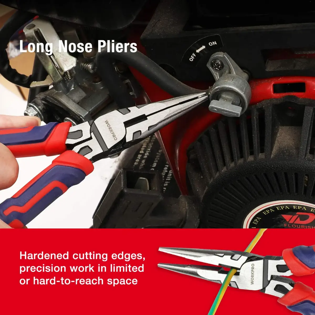 WORKPRO 5-Piece Premium Cr-V Pliers Set with Storage Pouch | Drop-Forged Steel for Durability - view 5