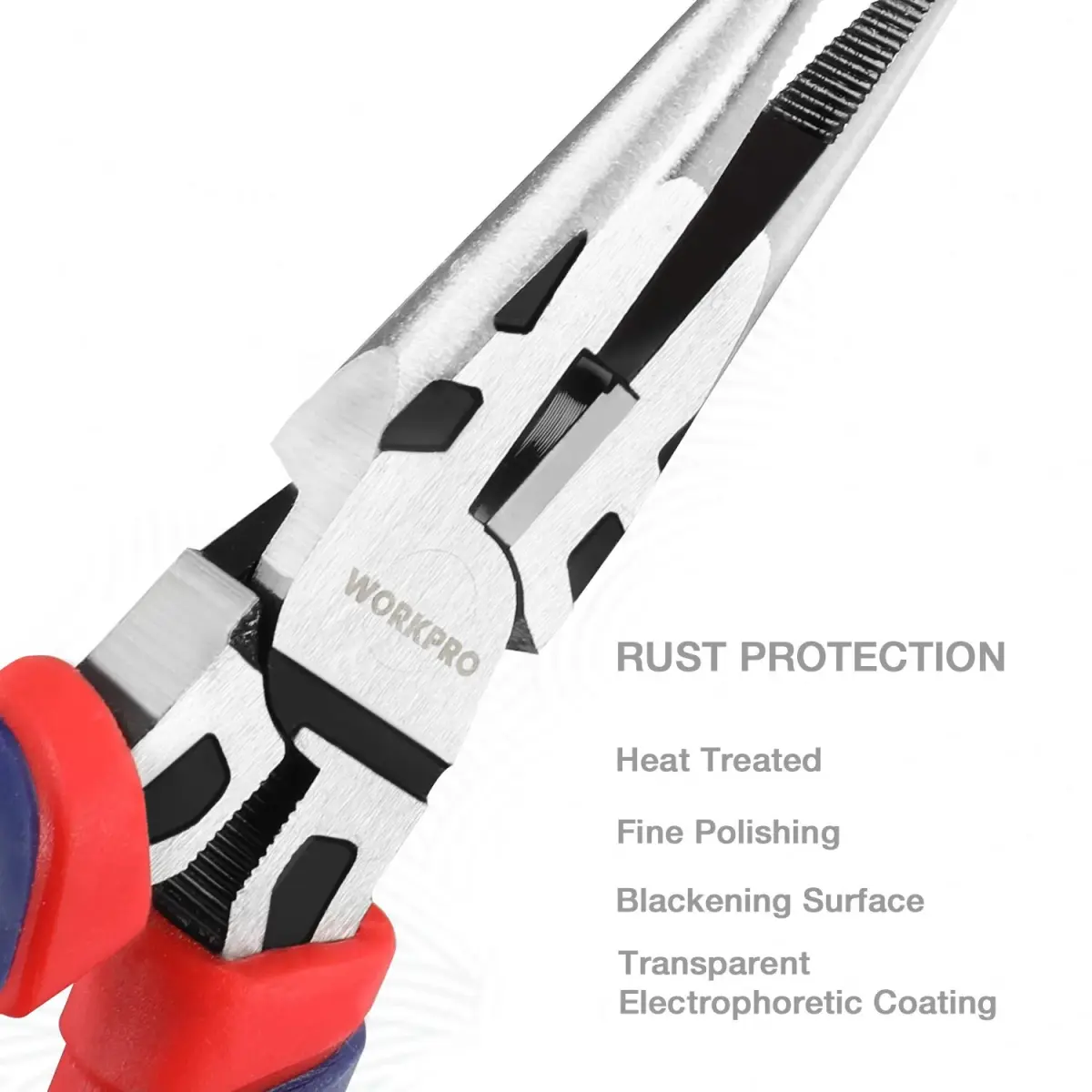 WORKPRO 5-Piece Premium Cr-V Pliers Set with Storage Pouch | Drop-Forged Steel for Durability - view 2