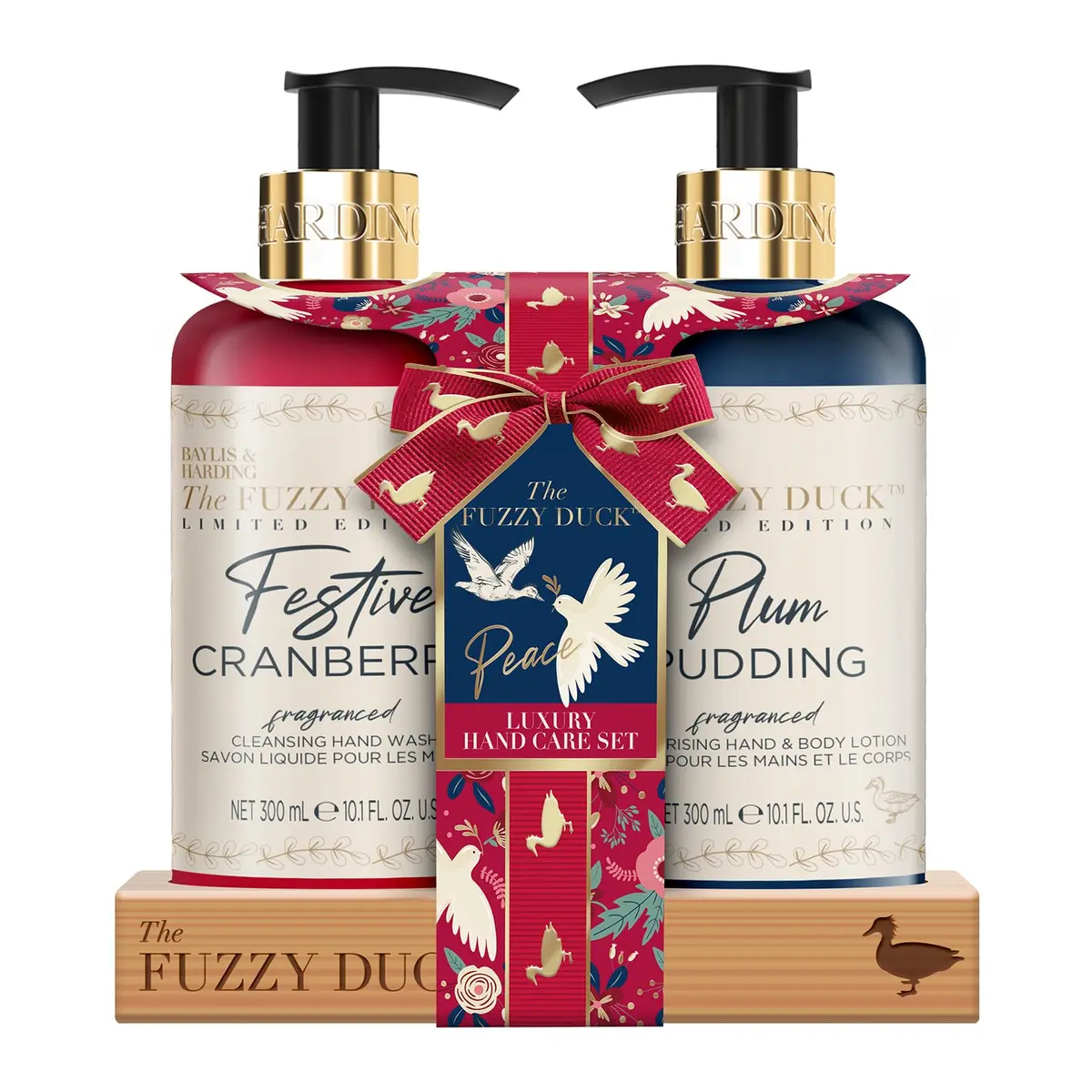 Baylis & Harding The Fuzzy Duck Indulgent Hand Care Duo 20.29ml (0.69 Fl Oz) | Festive Cranberry & Plum Pudding, Vegan, Recyclable - main product image