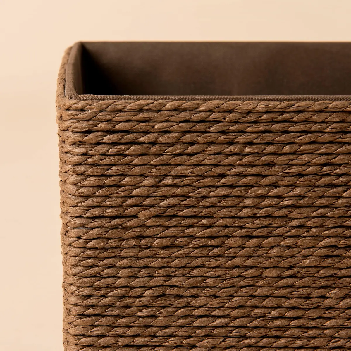 LA JOLIE MUSE Bathroom Basket Organizers, Paper Rope Storage, Brown 4 Pack | Eco-Friendly & Versatile - view 6