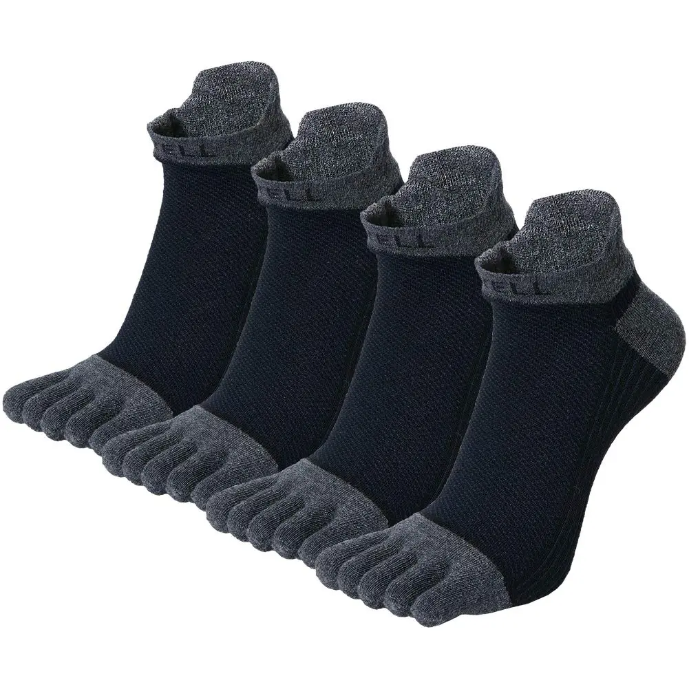 VWELL Men's Cotton Toe Socks No Show 7-11 | Breathable & Odor-Free - main product image